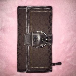 Coach Signature Trifold Wallet